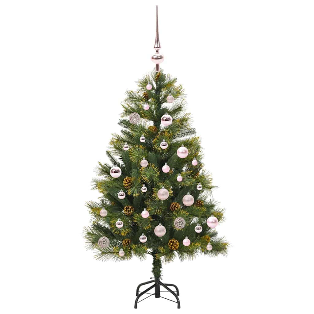 Artificial Hinged Christmas Tree with Cones Green 150 cm